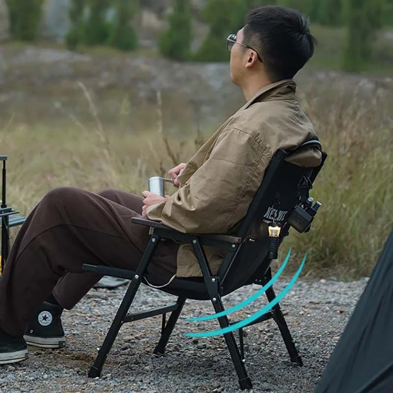 Chaise de pêche pliante ultra-légère ShineTrip Outdoor Tactical - Chaise Kermit aluminium portable