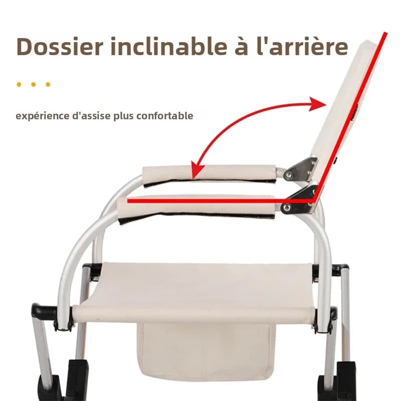 Chaise pliante directeur aluminium pour pêche plage camping - Siège randonnée voyage