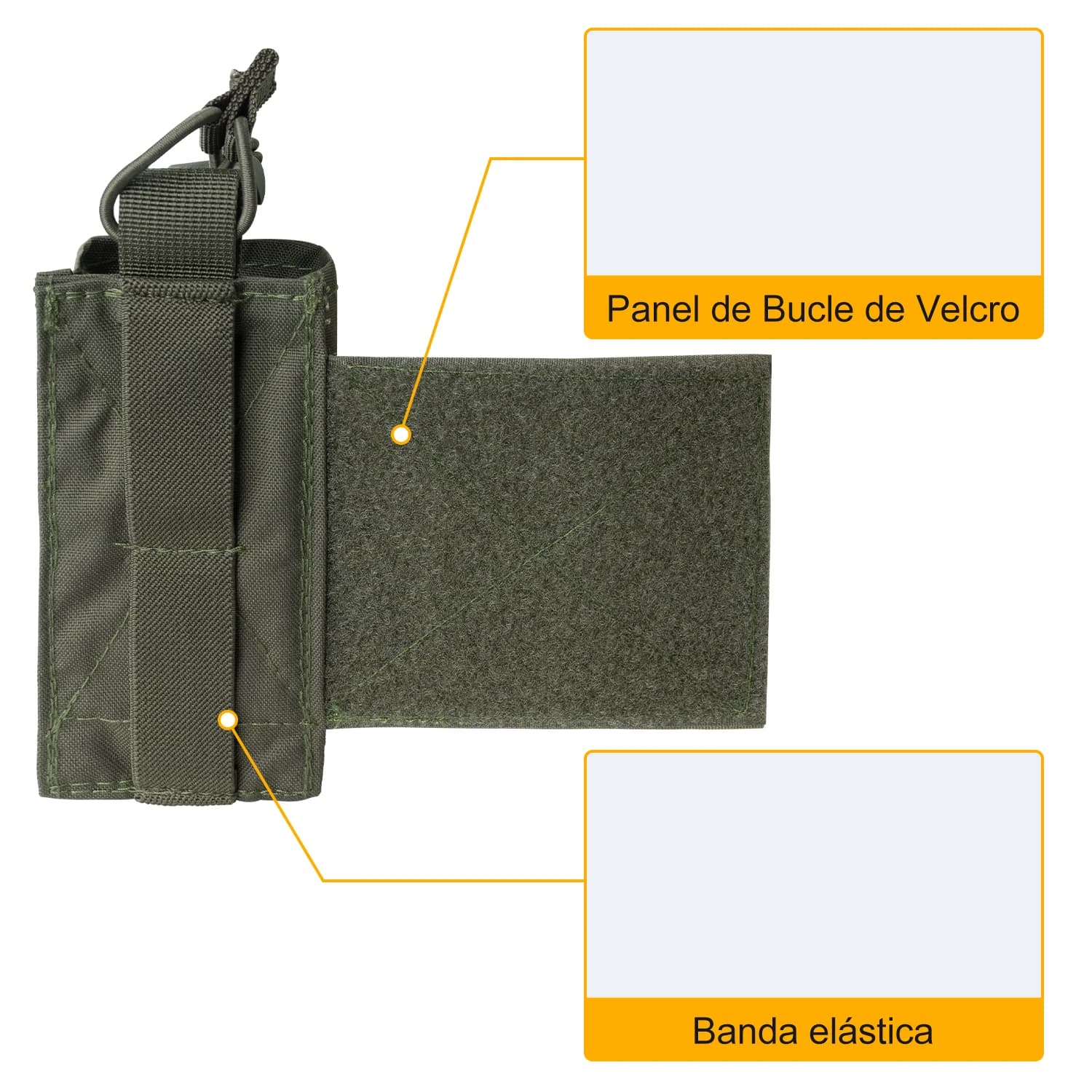 Pochette radio tactique IDOGEAR 3317-D pêche - Porte talkie-walkie extensible camouflage