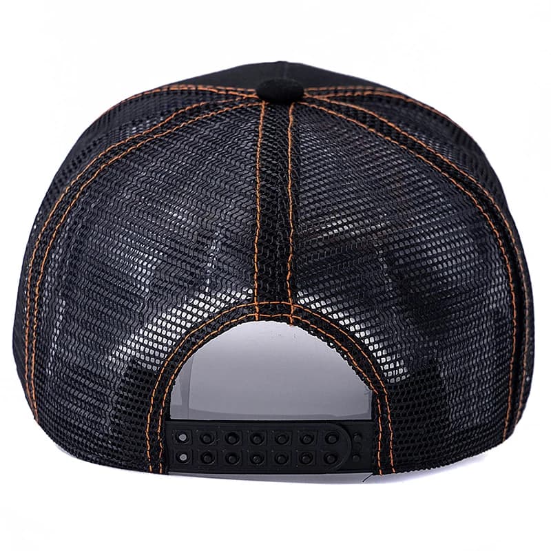 Casquette pêcheur unisexe mesh brodée gros poisson - Chapeau camionneur respirant - Snapback pêche