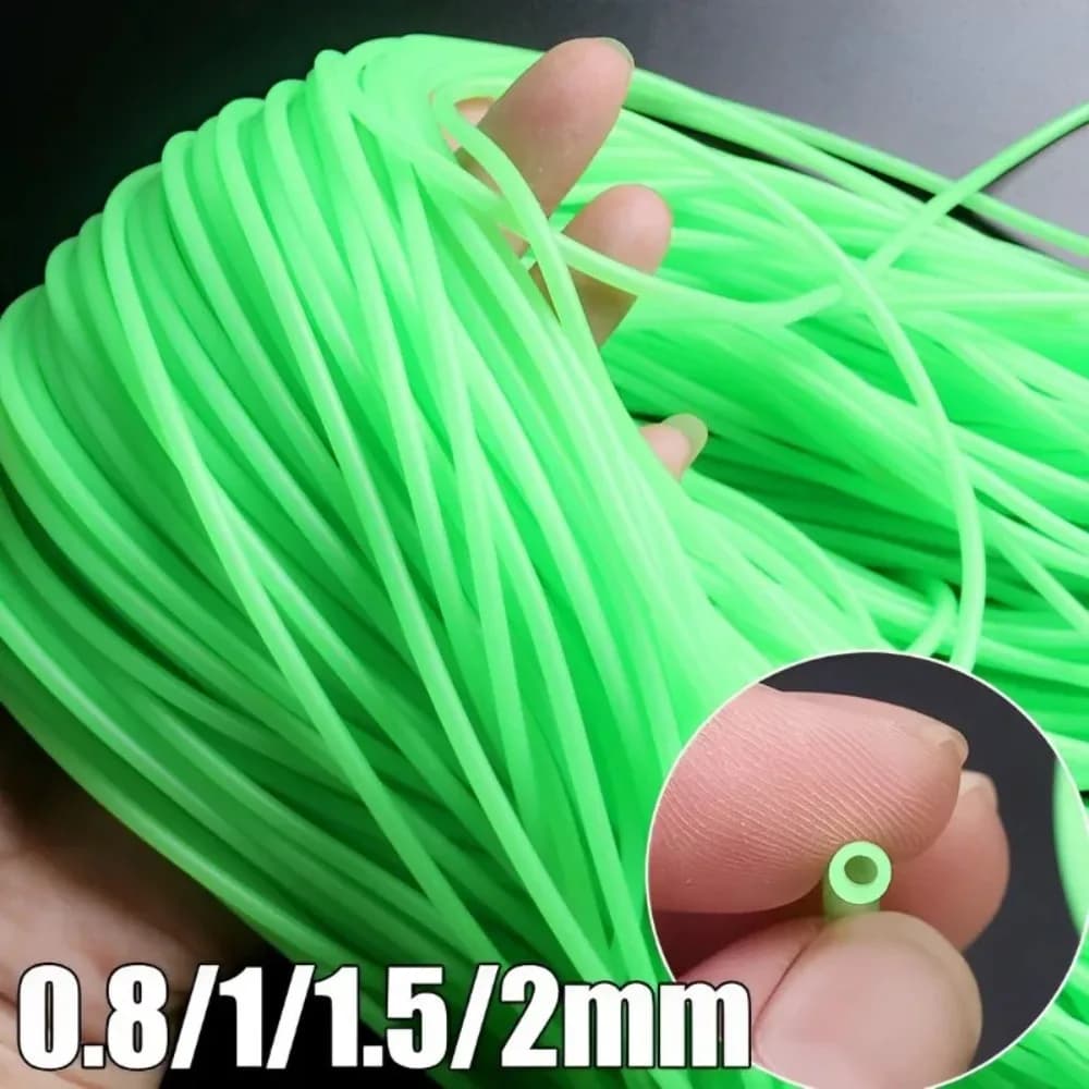 Gaines de pêche luminescentes silicone 0.8 à 2mm : tubes anti-emmêlement pour pêche en mer profonde