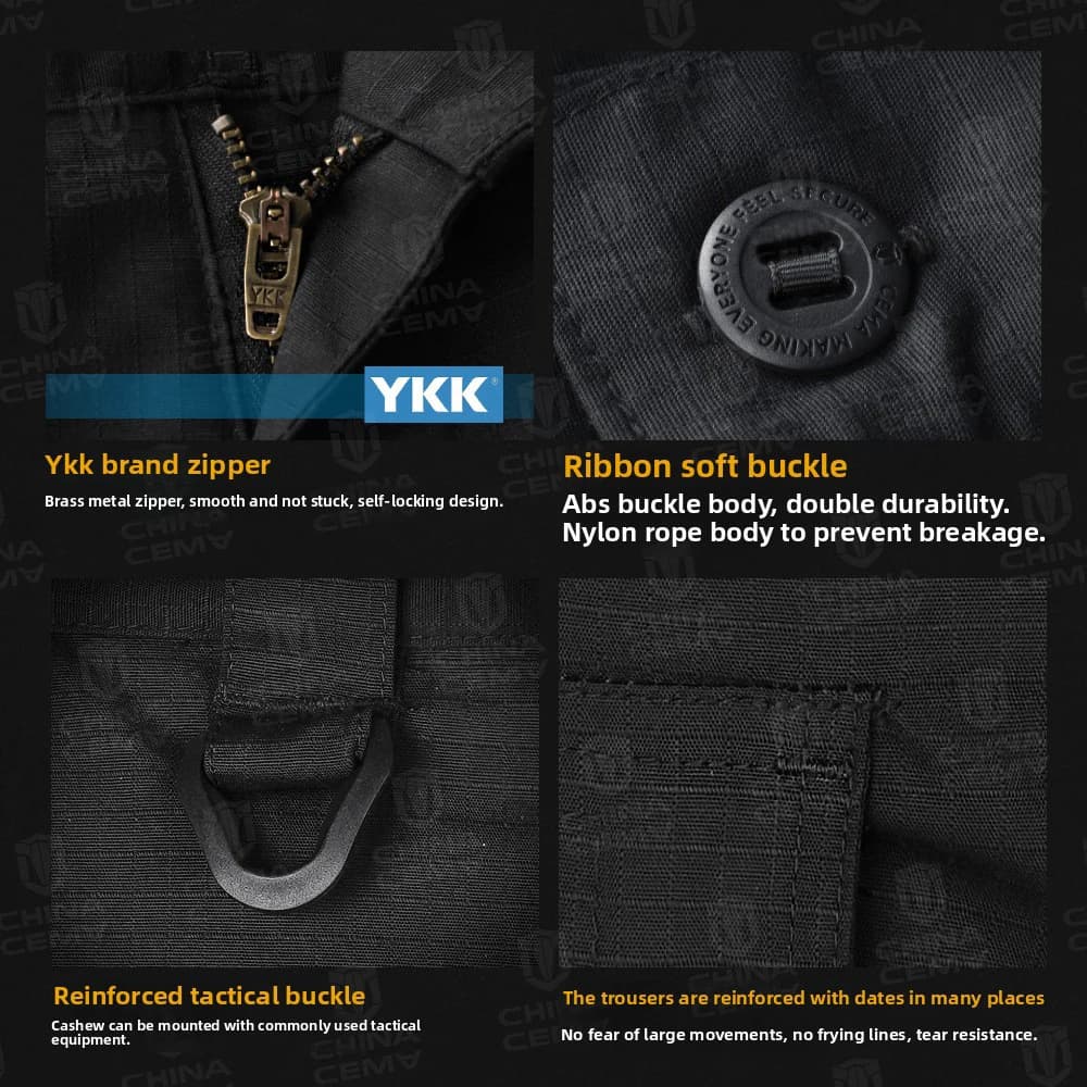 Pantalon stretch pêche chasse homme outdoor résistant travail randonnée vêtements tactiques