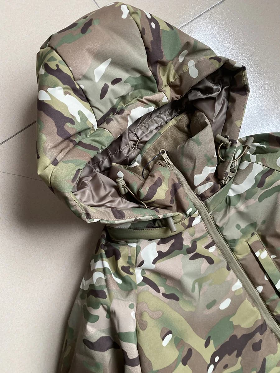 Veste camouflage coton VKBO capuche chaude résistante froid pour pêche automne hiver