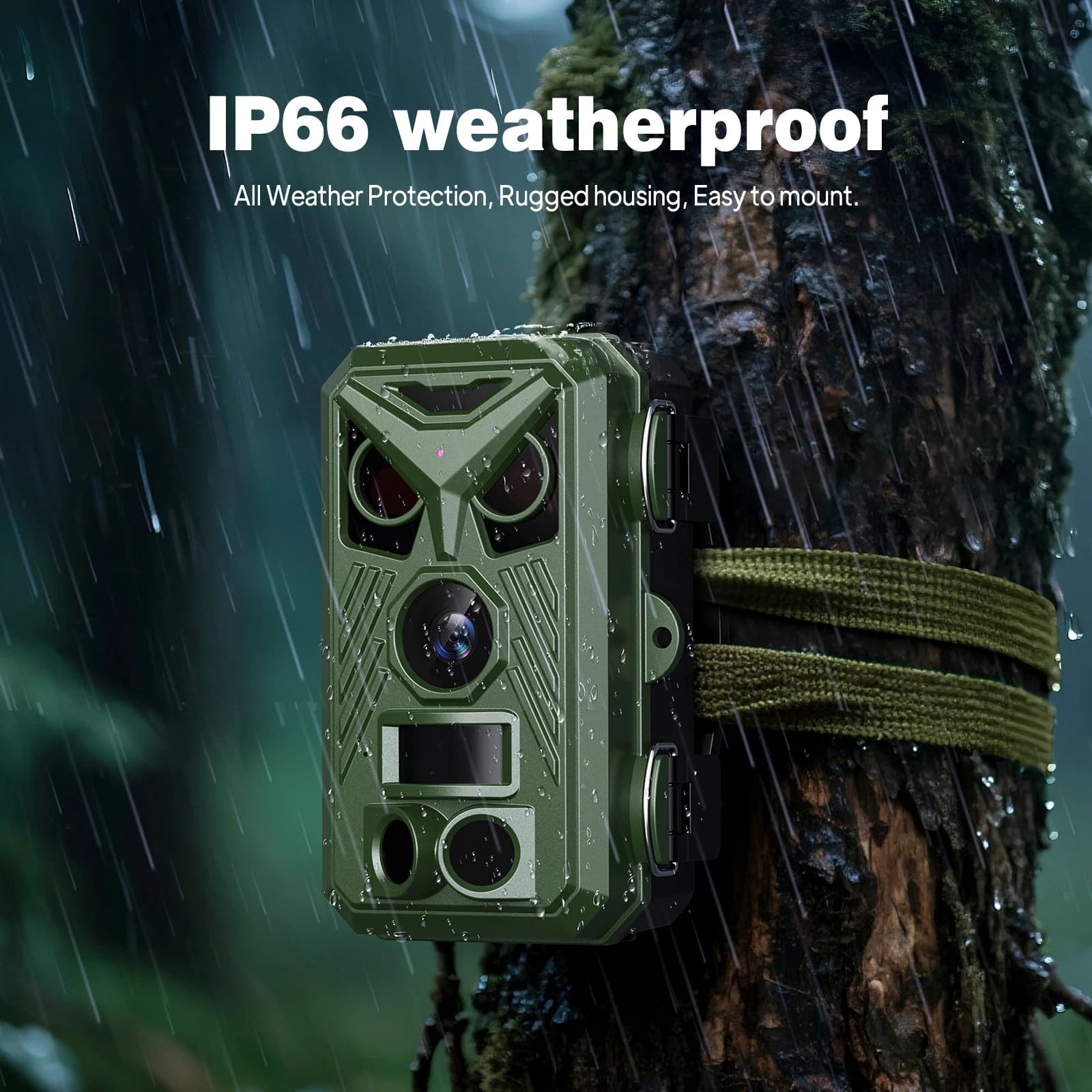 Caméra trail 4K avec déclenchement 0.8s et écran IPS 2.0'' pour reconnaissance animalière extérieure étanche