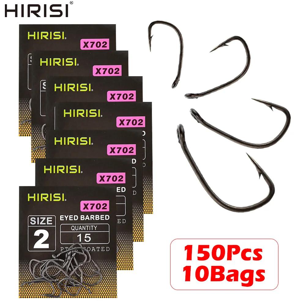 Hameçons carpe 30pcs acier haute teneur en carbone PTFE avec ardillon et œillet X702