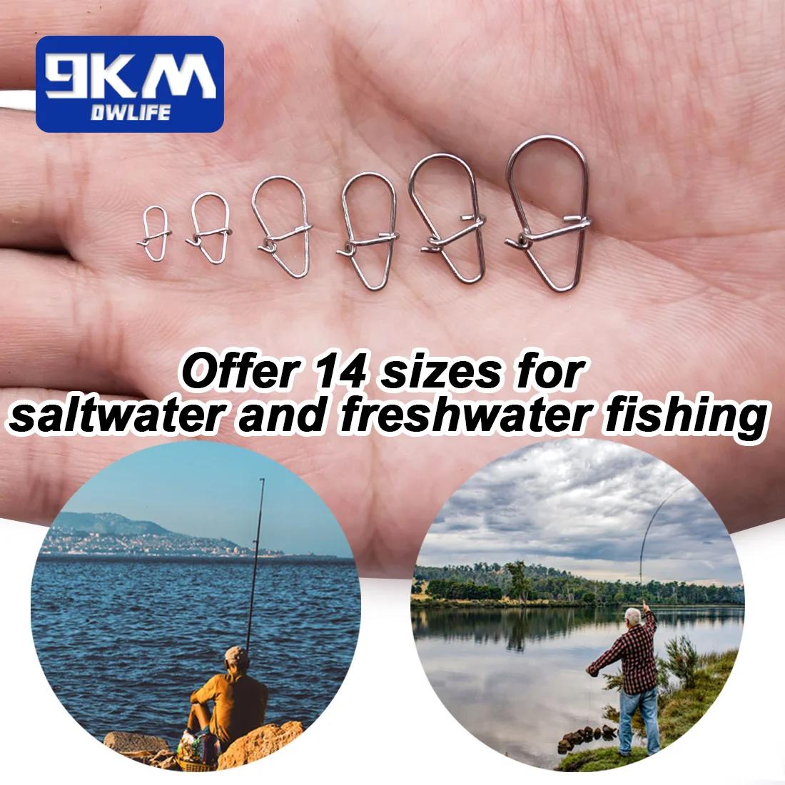 Mousquetons pêche rapides 50-200 pièces - Clips pour crankbaits et leurres eau salée