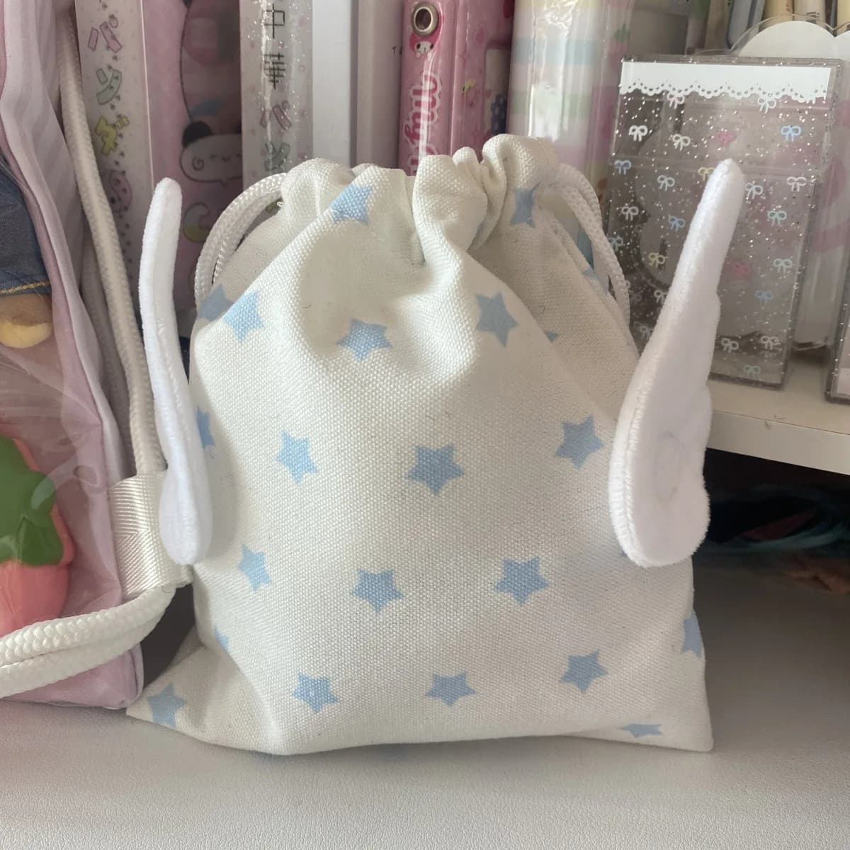 Sac à cordon étoilé motif fashion - Cosmetiques accessoires pêche - Toile anti-poussière portable
