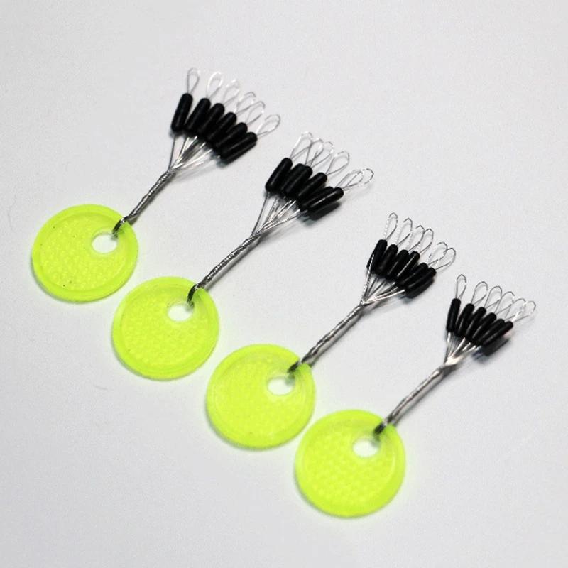 60 stop floats en silicone pour pêche à la carpe - 10 groupes de stoppeurs ovales et ronds