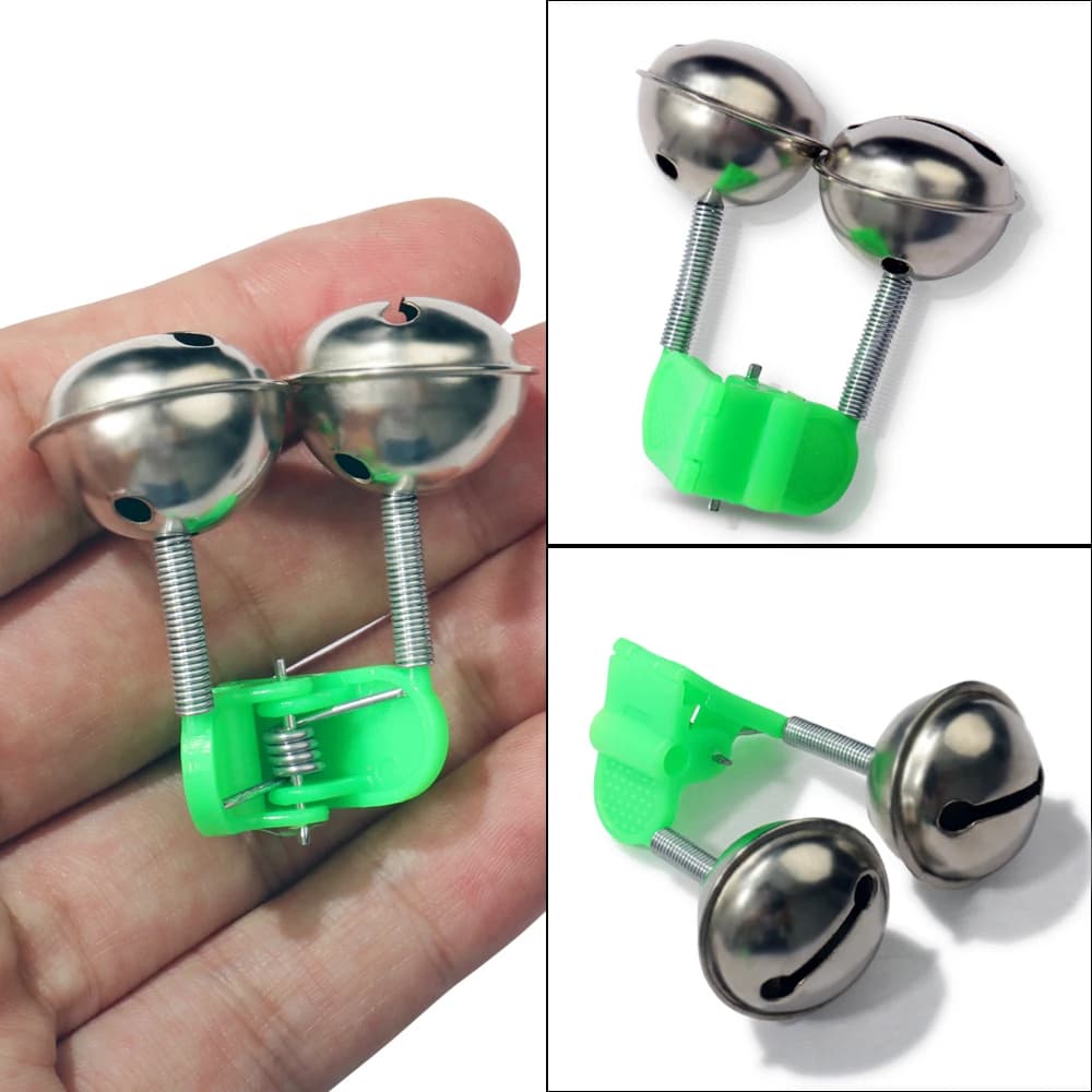 Kit accessoires pêche 5-20 pièces - cloches canne, clips, ressorts double anneau indicateurs morsure