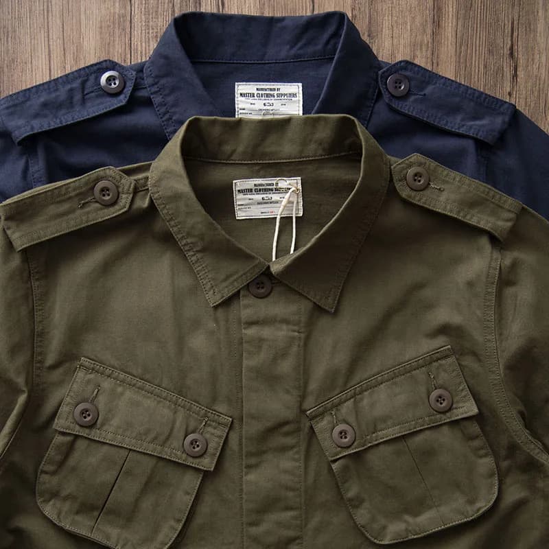 Veste vintage américaine TCU multi-poches - 100% coton pêche printemps automne - Workwear chasse