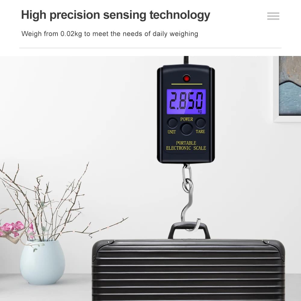 Mini balance digitale de poche pour pêche 40kg précision 10g, pesée plombs et appâts, balance portable