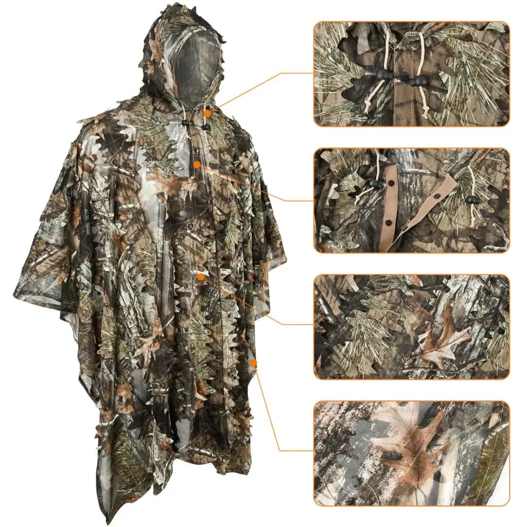 Veste champ équipement observation oiseaux Ghillie - tenue camouflage chasse pêche tactique homme