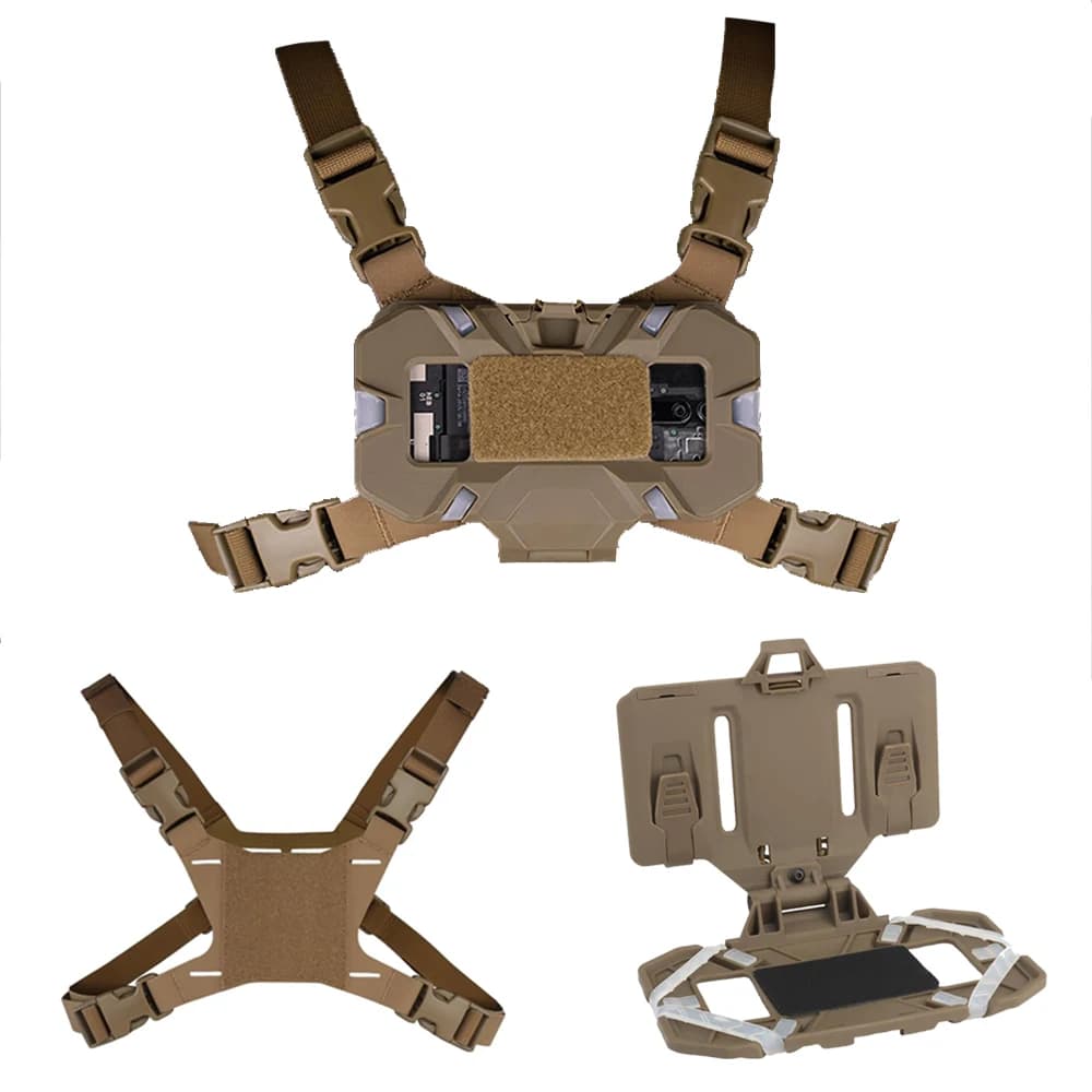 Support carte navigation pliable pêche - Étui téléphone, fixation gilet, accessoires airsoft pêche
