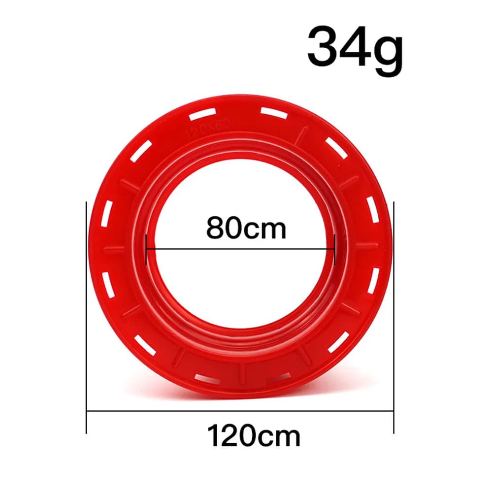 Bobine circulaire pour enroulement fil de pêche 120x80mm avec poignée plastique et anneau de guidage