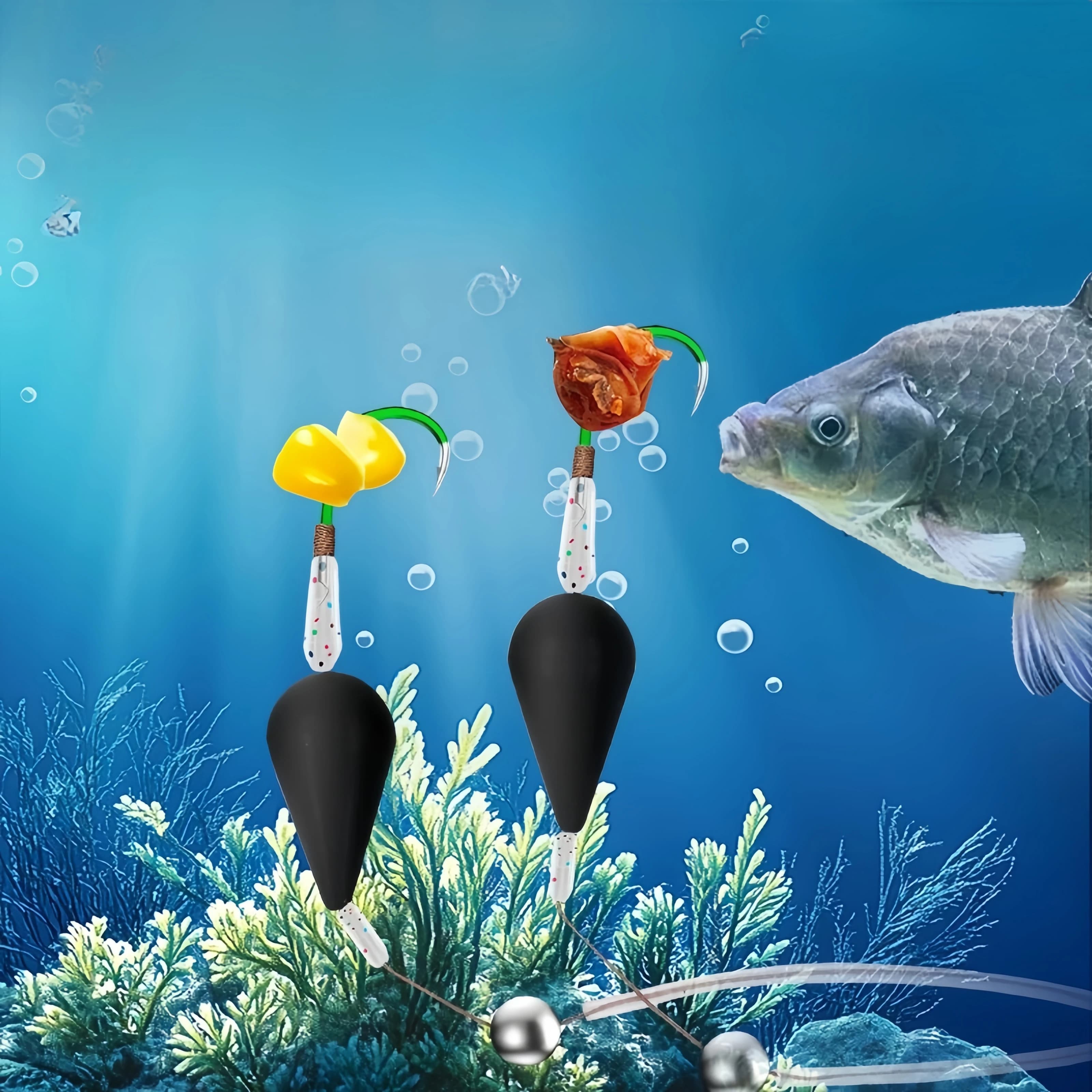 Flotteur pêche inversé double hameçon - Haute sensibilité pour mer et eau douce - Matériel pêche France