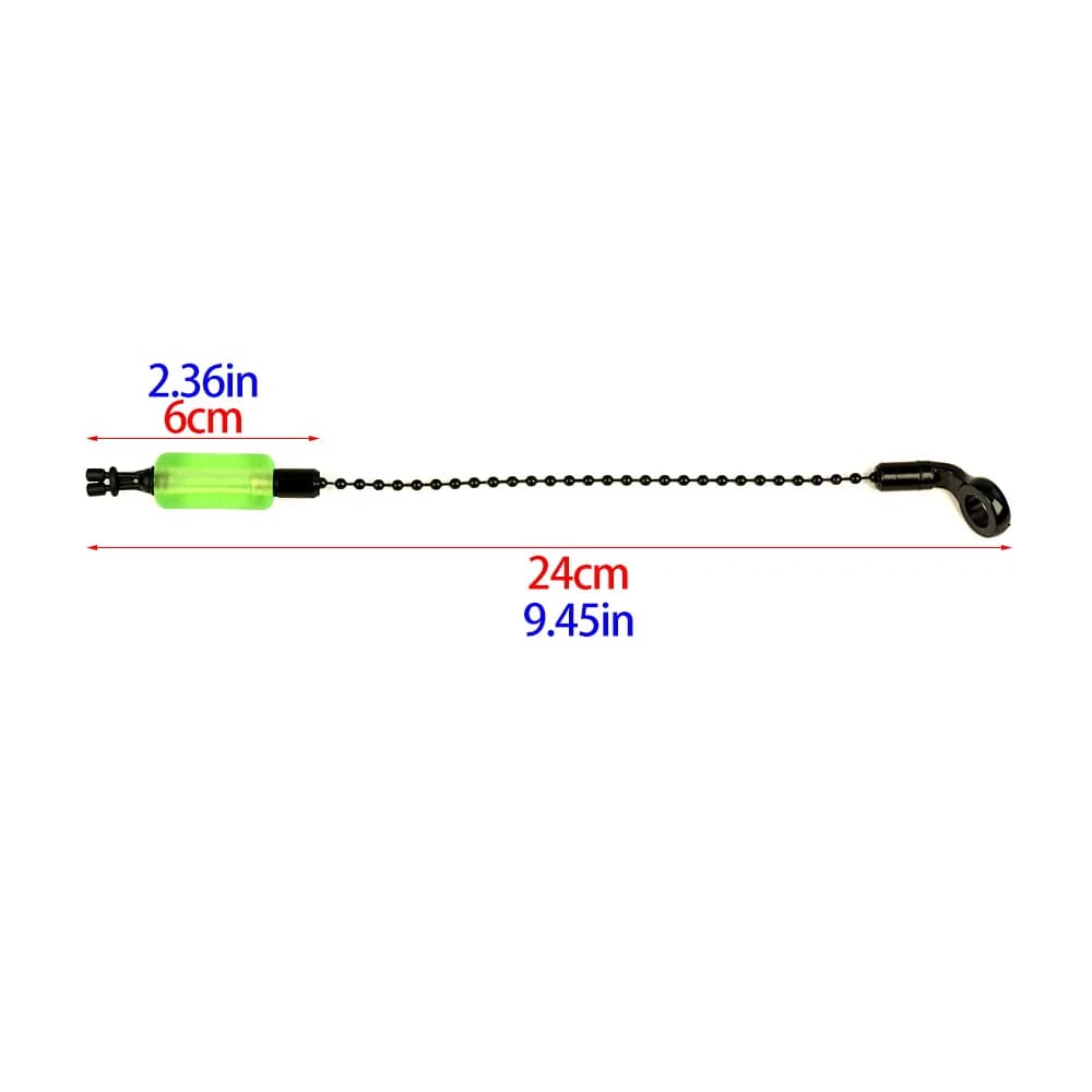 Indicateurs de touche Hirisi 2 pièces avec tubes fluorescents amovibles 6 couleurs pour pêche carpe