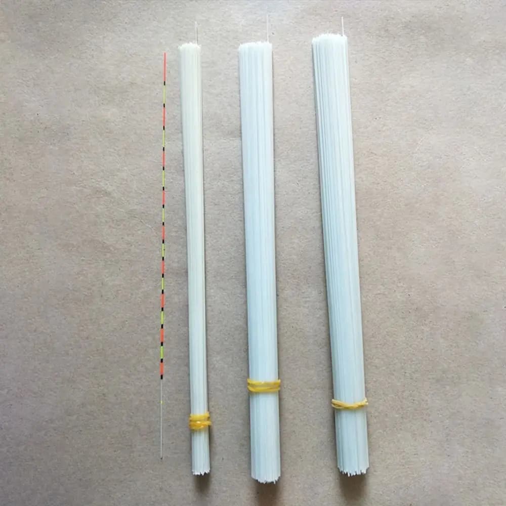 10 bâtons en fibre de verre coniques 28cm pour fabrication de flotteurs de pêche au calmar