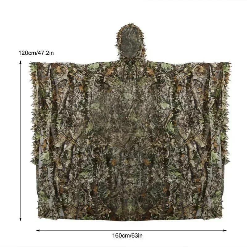 Vêtements pêche camouflage érable 3D - Tenue Ghillie discrétion optimale pêcheurs