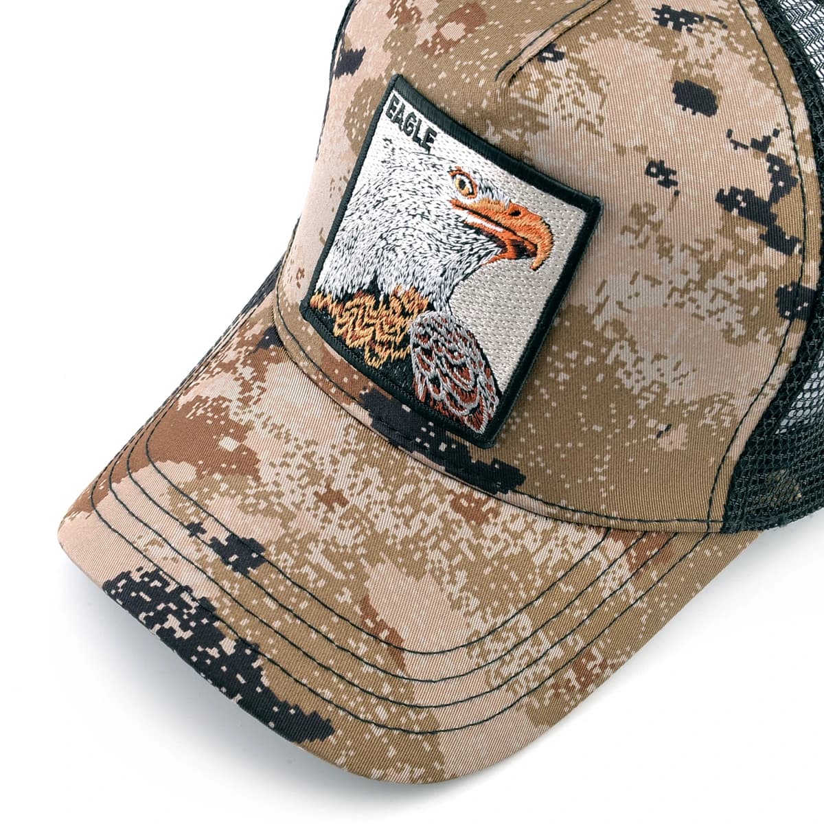 Casquette camouflage aigle brodé pêche - Chapeau snapback 4 saisons pour pêche mode