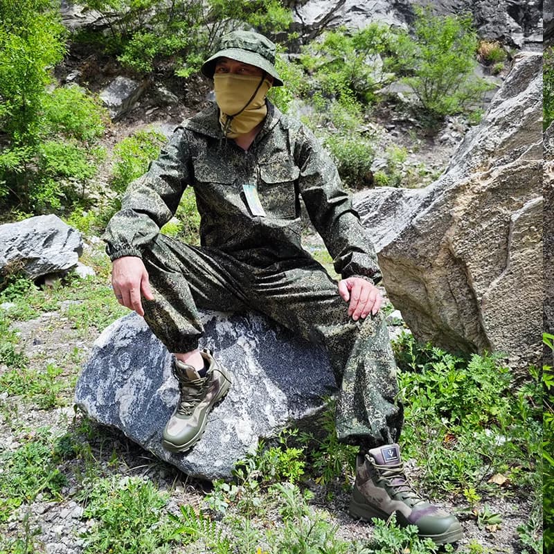 Combinaison camouflage tactique russe ATFG EMR fleurs été pêche respirante avec capuche