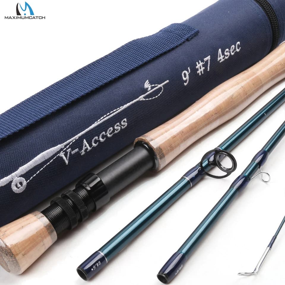 Canne à mouche Maximumcatch V-access 3-10WT 8ft-9ft action fast - Canne rapide pour pêche technique et précise