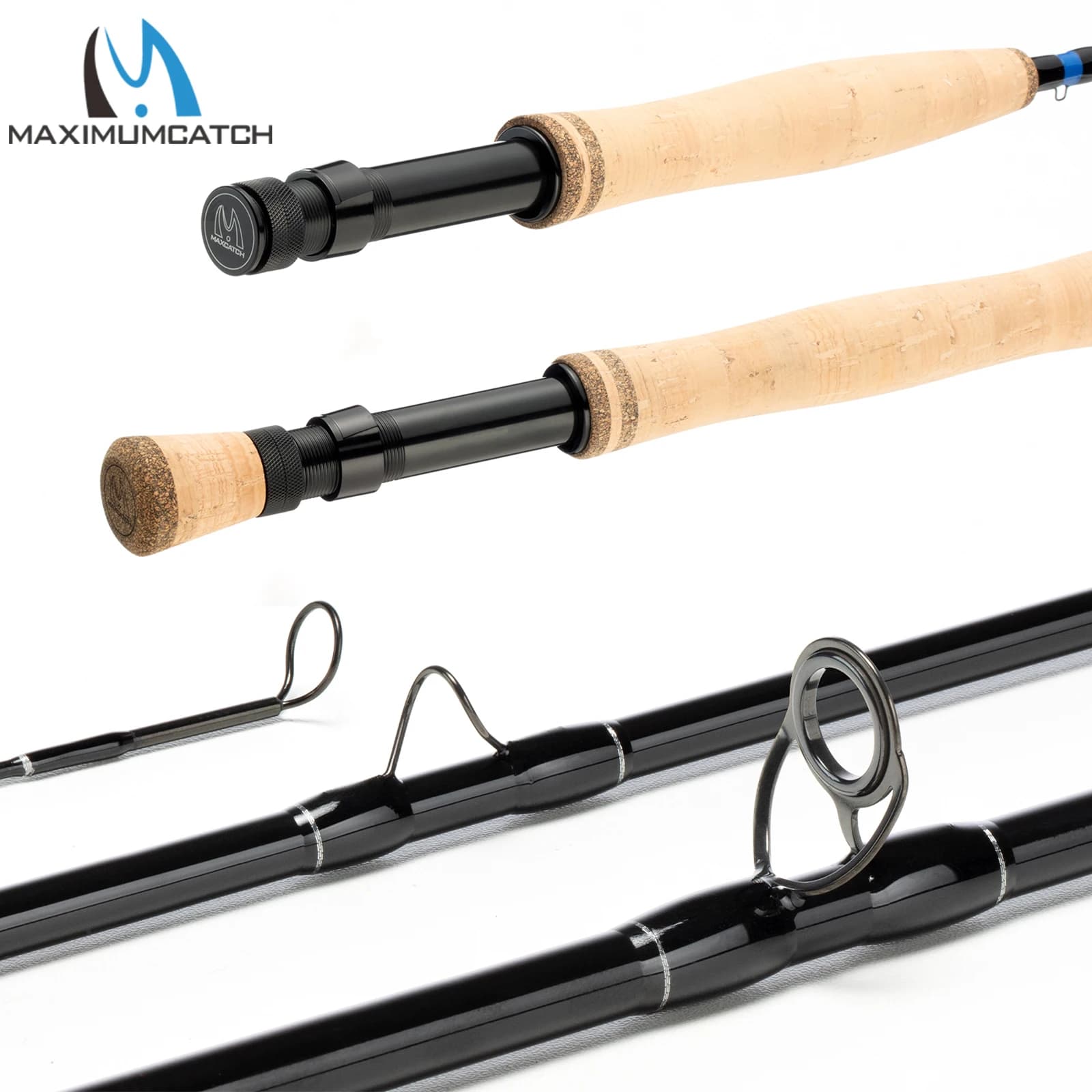 Canne à mouche Maxcatch Extreme-X action rapide avec tube de transport section supplémentaire 3-8WT 8.4ft-9ft