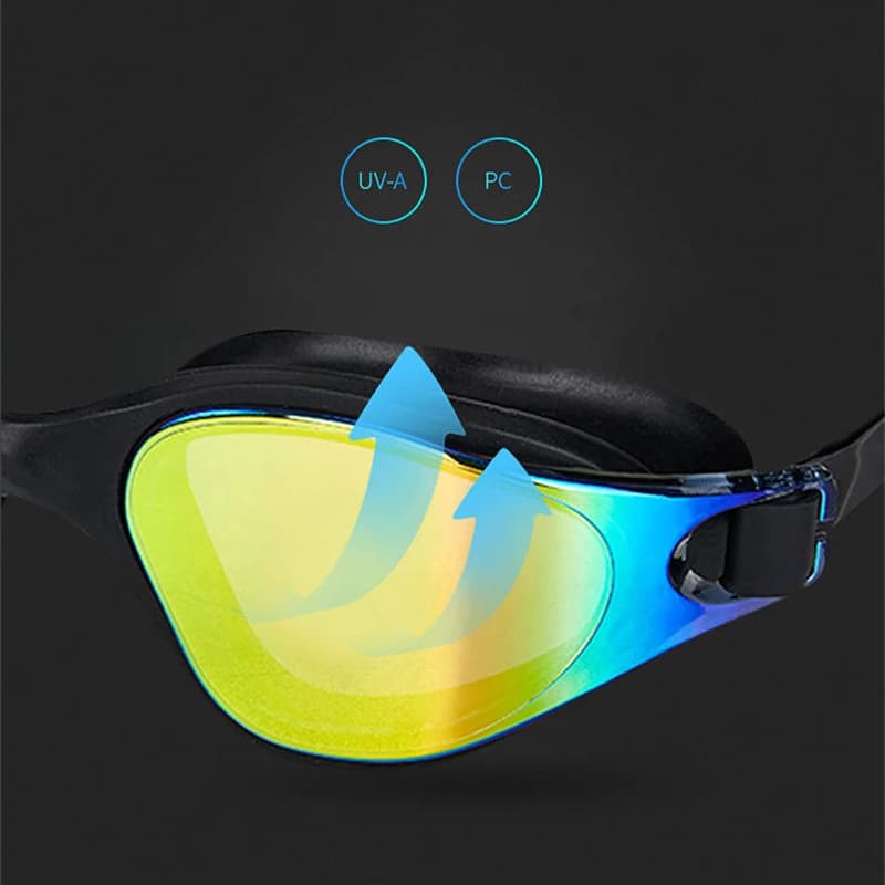 Lunettes de natation adultes polarisées protection UV anti-buée vision large piscine professionnelles