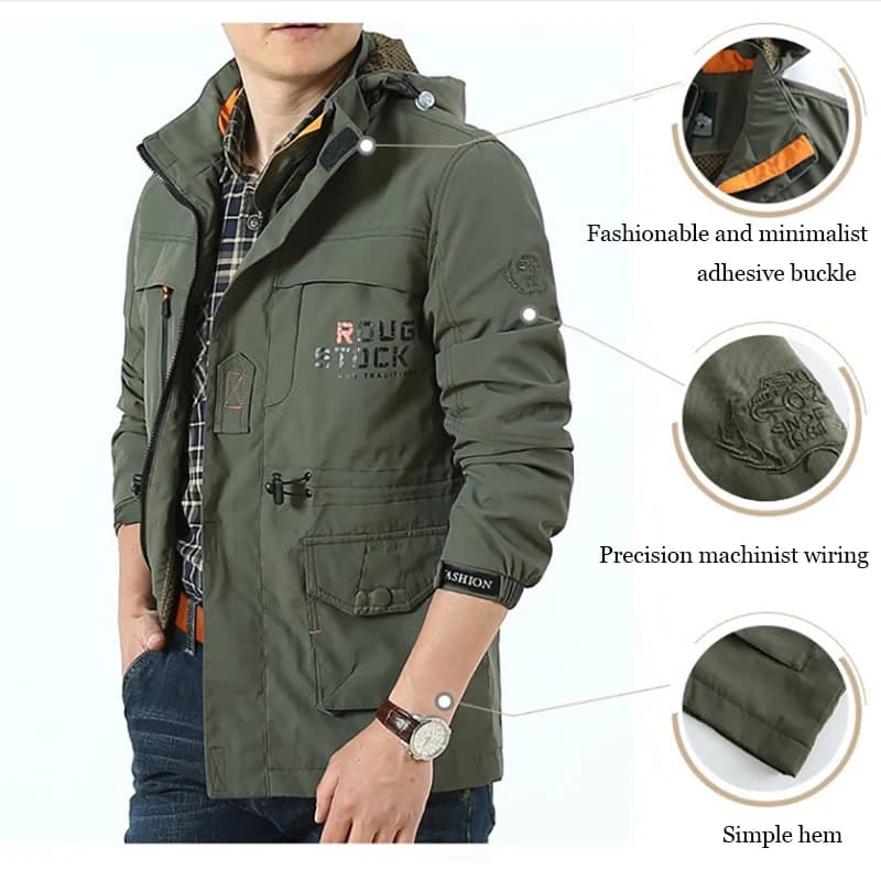 Veste business casual 2024 homme - Manteau sport coupe-vent léger printemps escalade