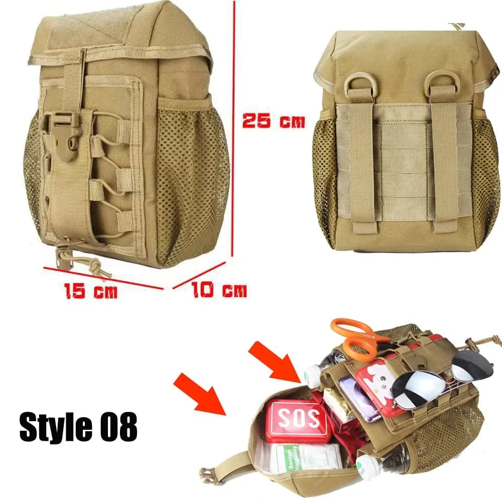 Sac banane IFAK EDC pour pêche et camping - Kit de premiers secours tactique
