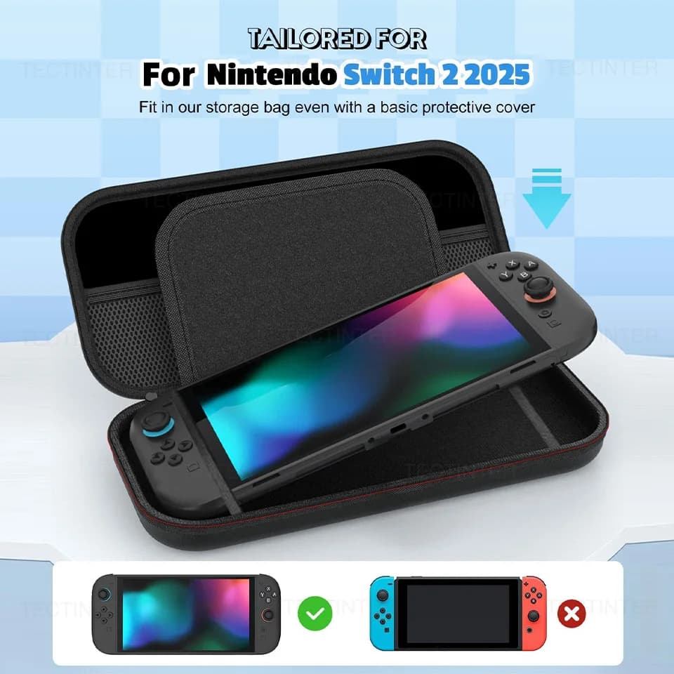 Étui de transport EVA étanche rigide pour Nintendo Switch 2 avec espace rangement accessoires