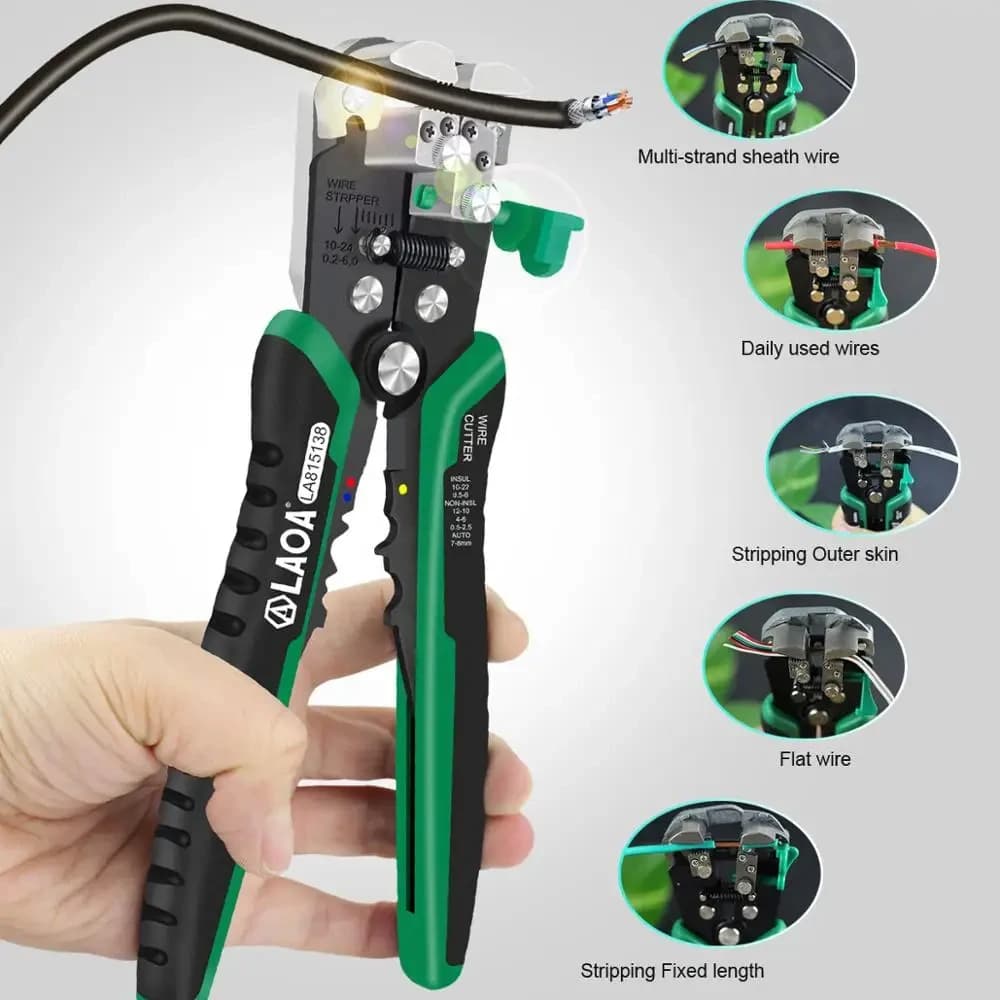 Dénudeur automatique à ressort intégré nouveau type outil électricien coupe câble crimpage