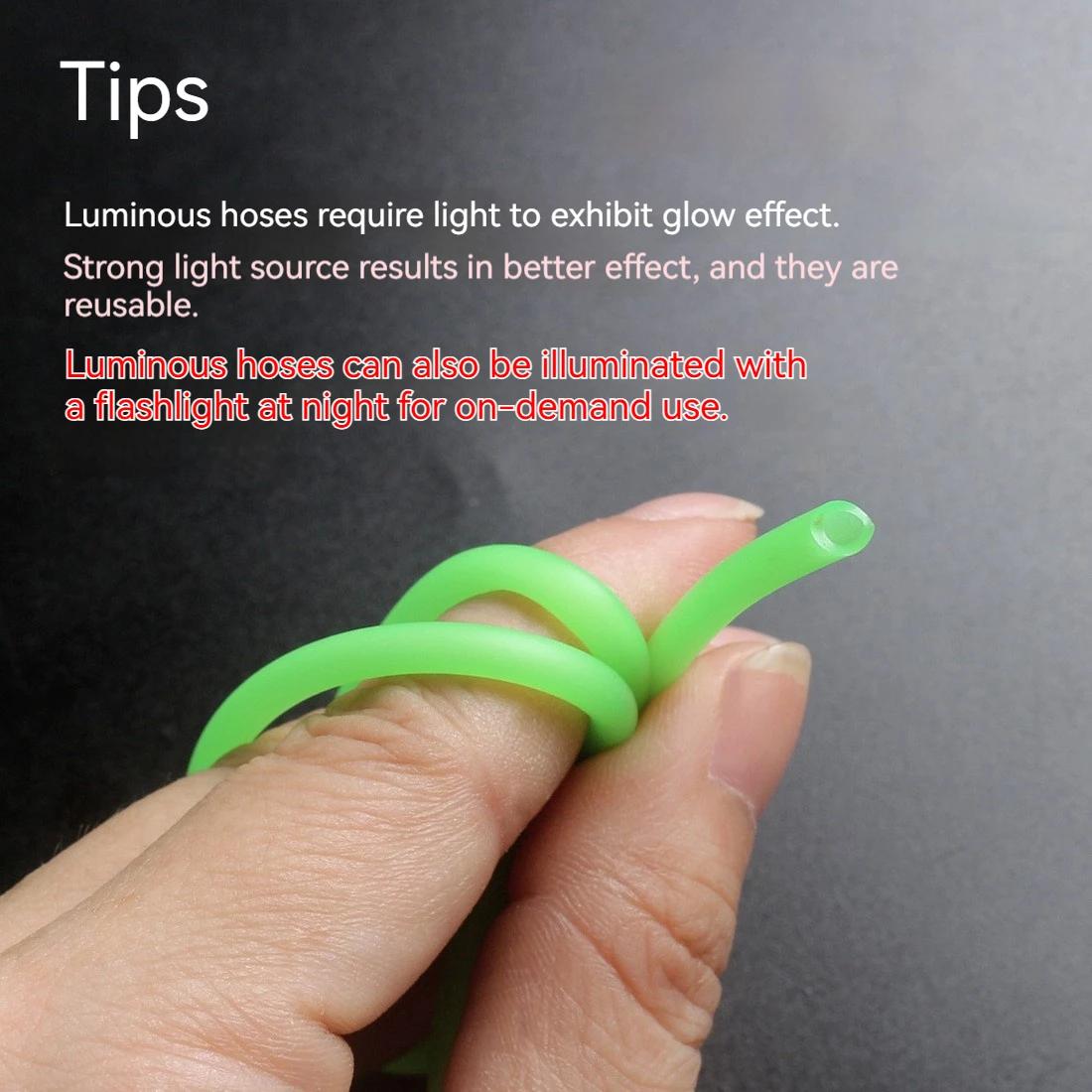 0.8/1/1.5/2mm Luminous Fishing Hose Silicone Anti Rig Tube Tubing Rig Sleeves De