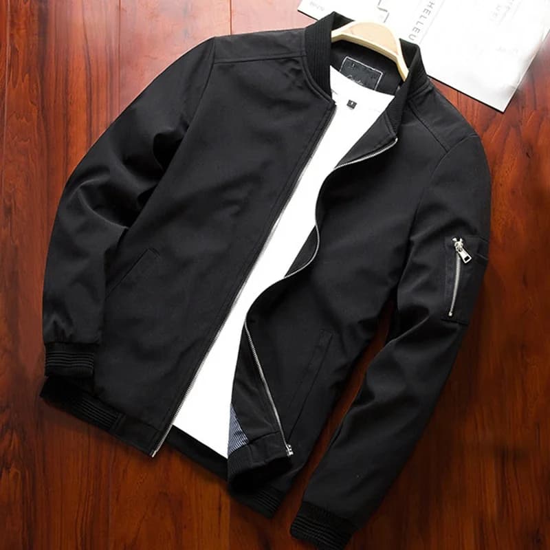 Bomber léger homme pêche baseball manches longues slim coupe-vent vêtements pêche sportive