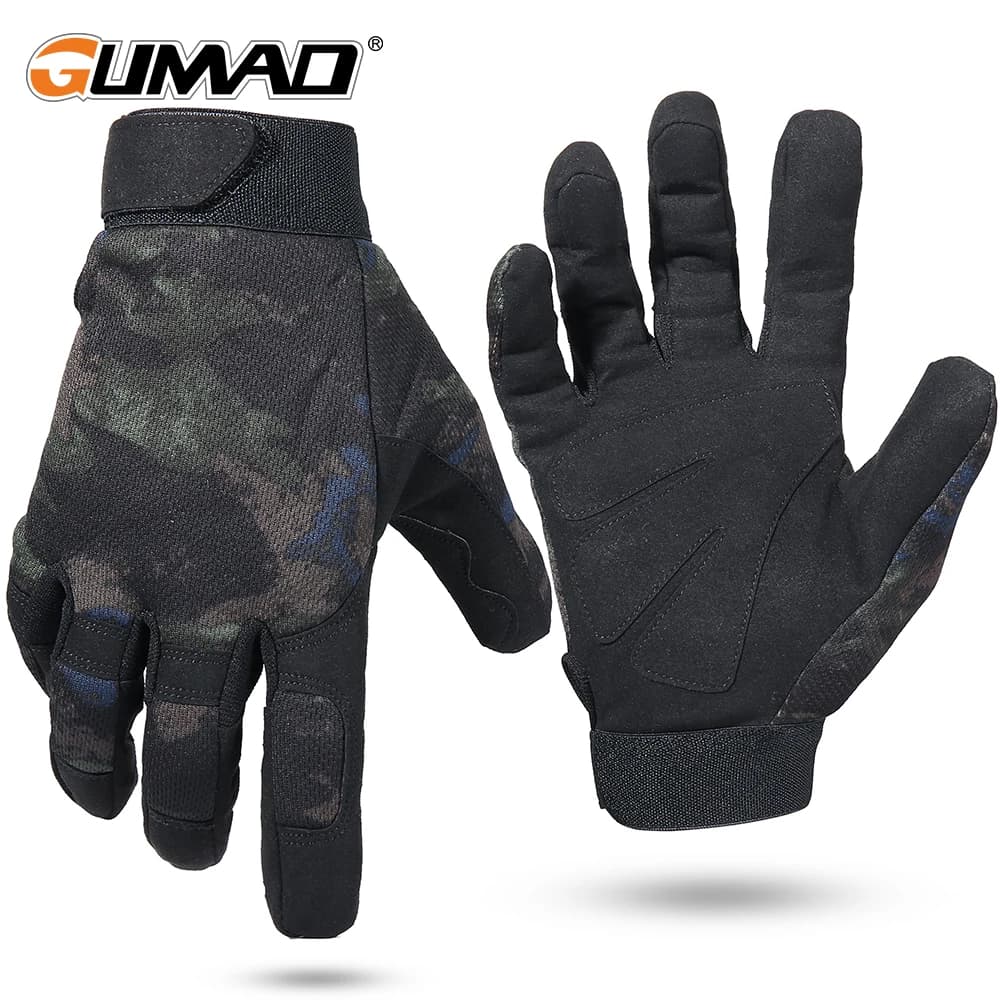Gants tactiques été homme plein air vélo pêche chasse pleine main camouflage airsoft