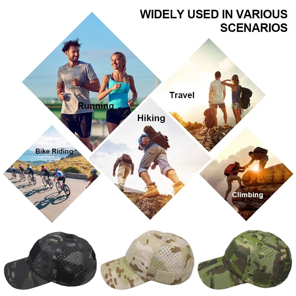 Casquette baseball camouflage respirante homme entraînement pêche running