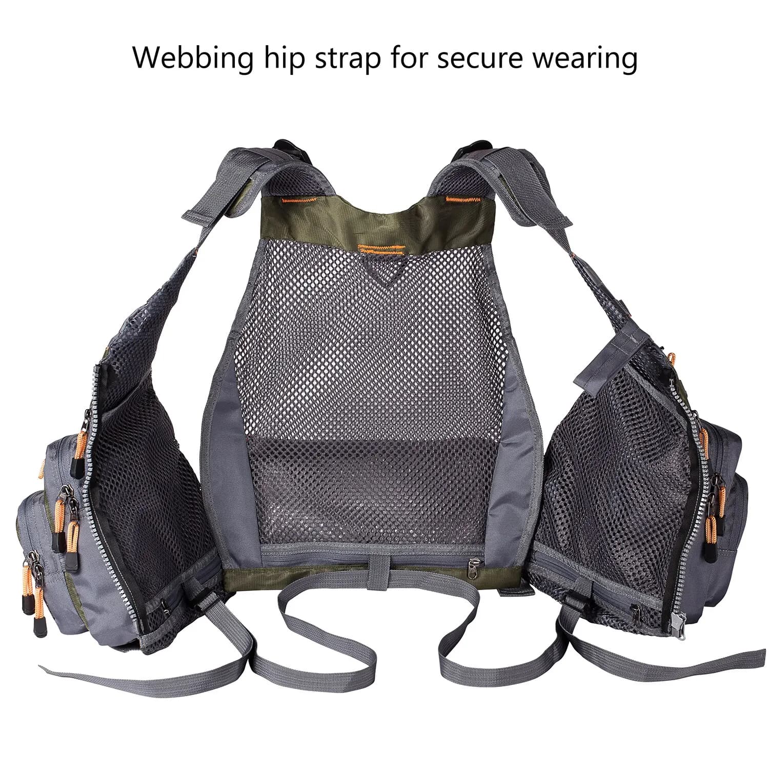 Veste de pêche respirante réglable pour la pêche à la mouche, la nage et les sports outdoor