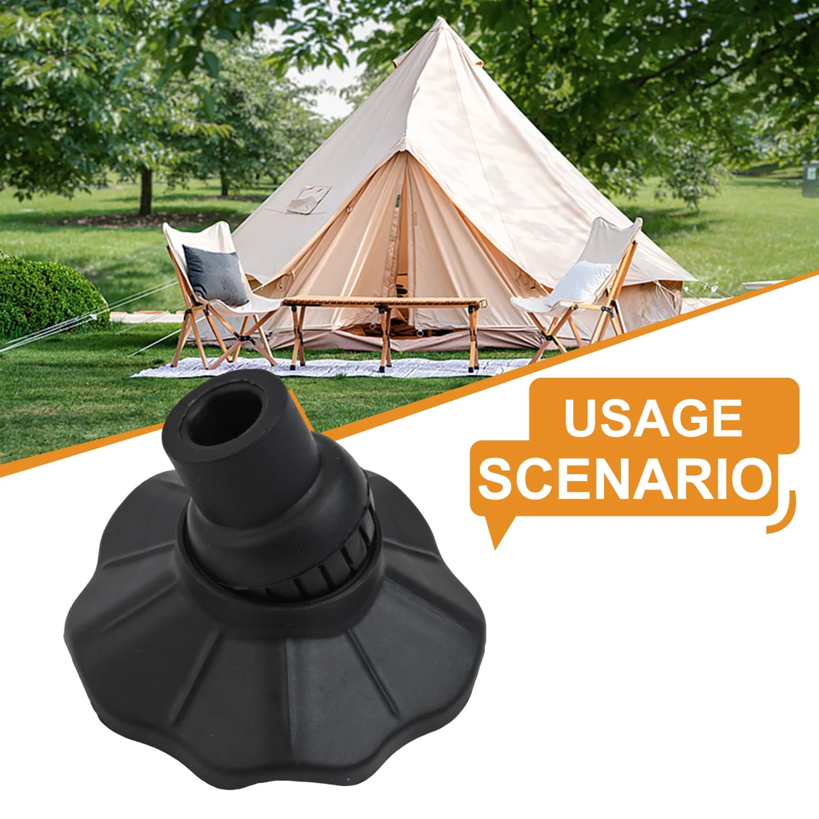 Pieds anti-dérapants pour chaise pliante camping - Lot de 4 protège-pieds stables pour terrains de pêche