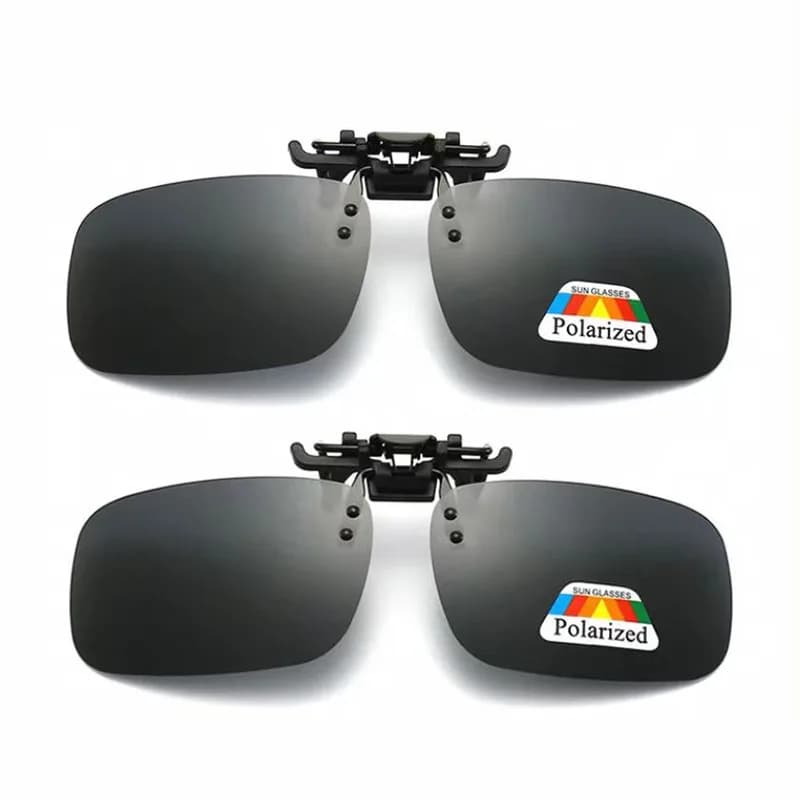 Kit 2 lunettes clip polarisées - Pour myopes conduite pêche vision nocturne protection solaire