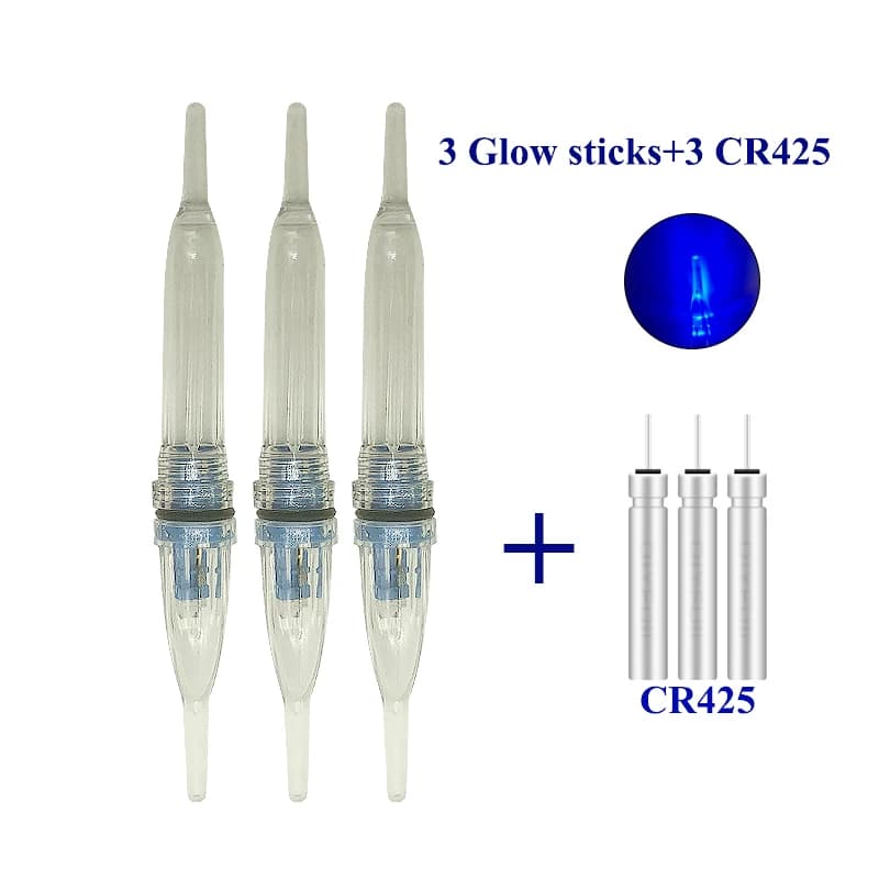 3 bâtons lumineux de pêche électroniques 3CR425, appâts luminescents colorés pour la pêche en mer