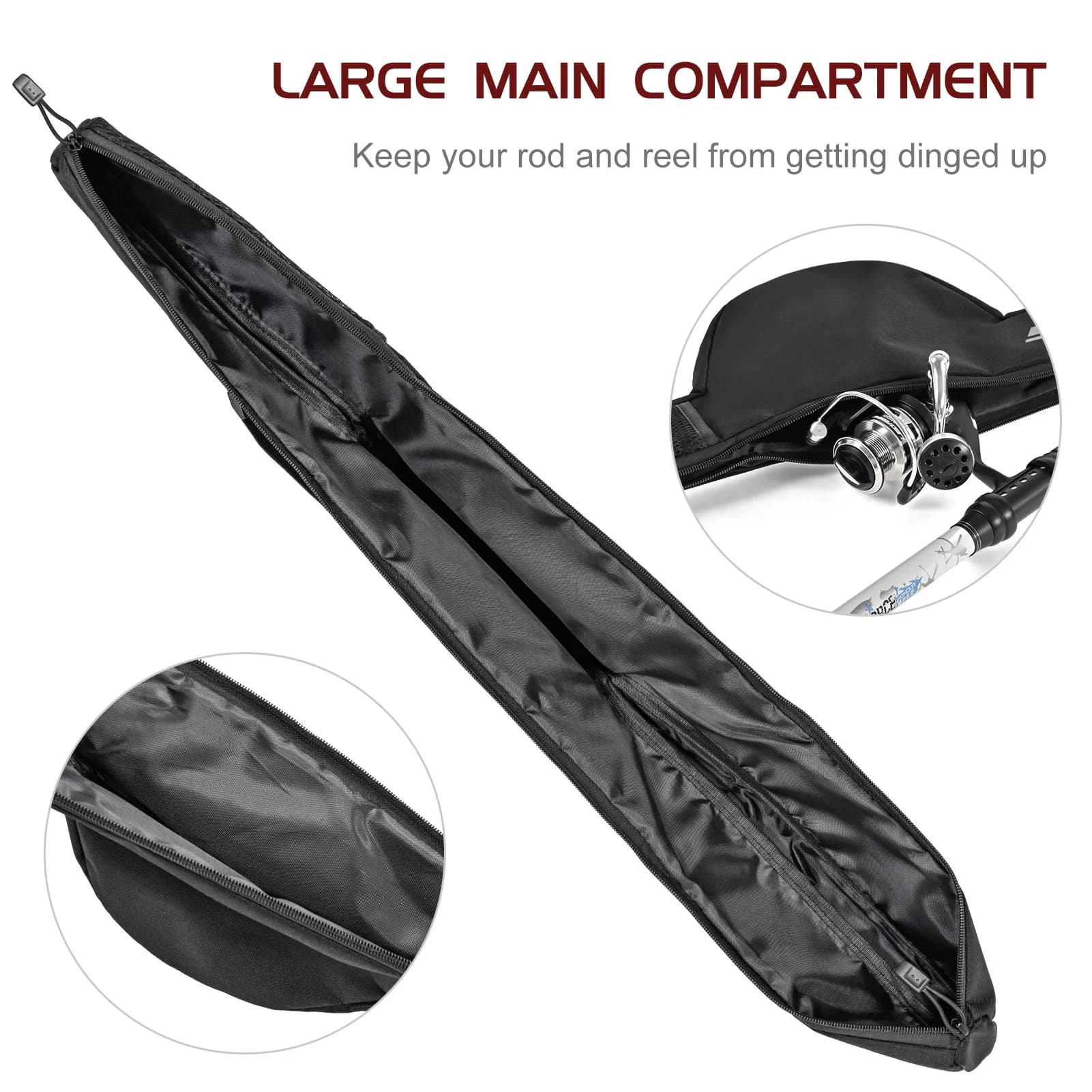 Housse canne à pêche portable 85-126cm - Sac transport canne moulinet protection durable étui