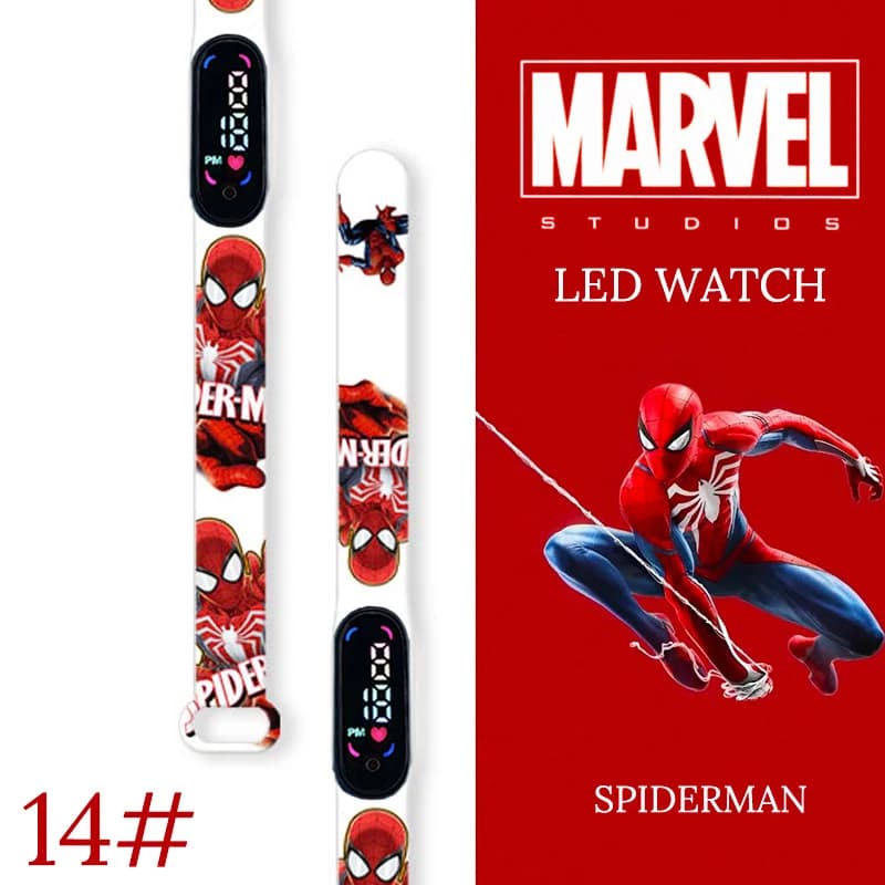 Montre enfant Spiderman garçon sport étanche bracelet digital LED montre garçon cadeau anniversaire