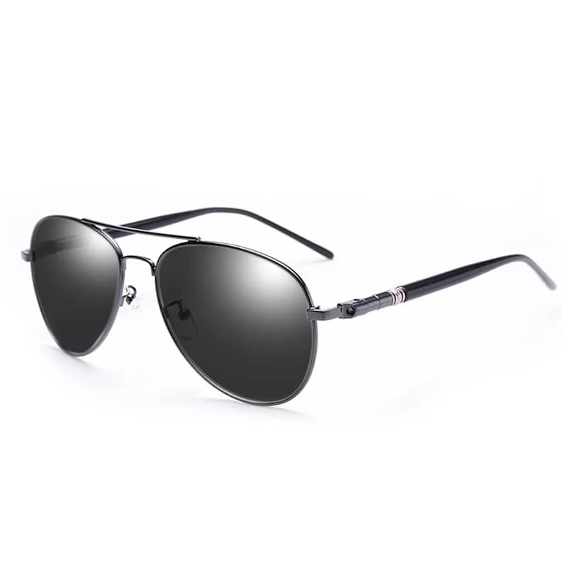 Lunettes de soleil polarisées unisexes pour conduite et pêche - Verres UV400 anti-reflets noir