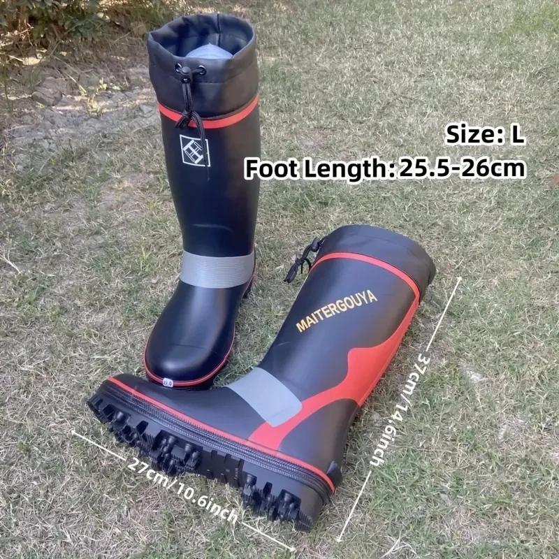 Bottes de pêche imperméables Secure-Fit hommes antidérapantes avec crampons acier - Bottes de pluie style pêche
