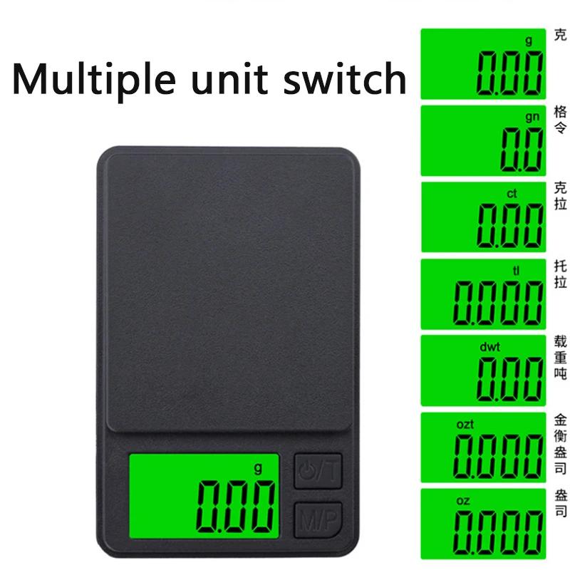 Balance électronique portable 0.01g-500g haute précision pour bijoux cuisine pêche