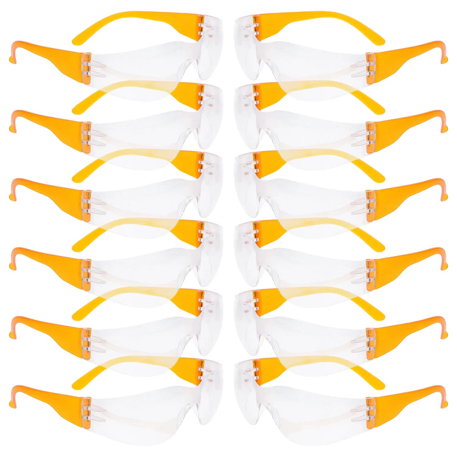 12 paires de lunettes de protection orange enfants anti-rayures pour labo sciences fête - Unisexe