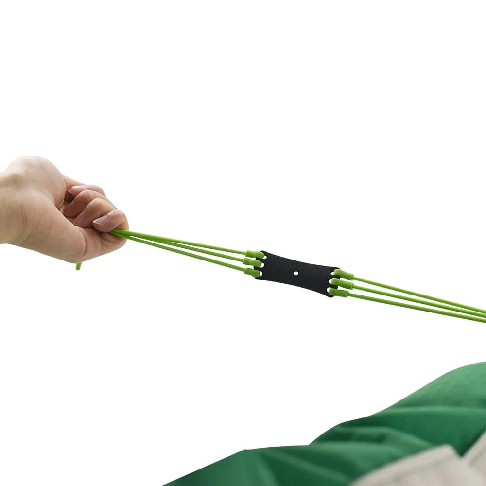 Band élastique trois brins vert pour fronde de pêche - Puissance extrême pour chasse sous-marine