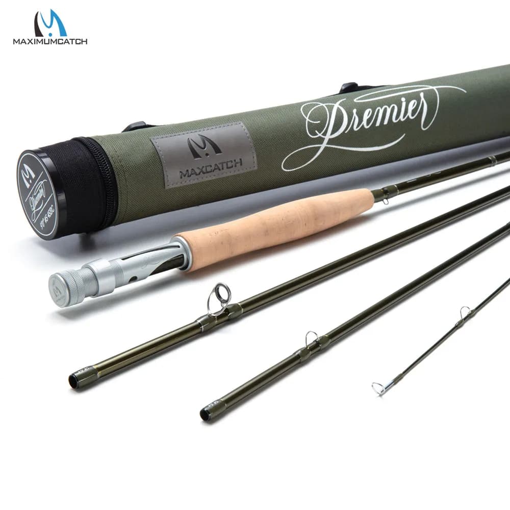 Canne Maximumcatch Premier X 3-12WT 8.4ft-9ft action moderate-fast - Canne haut de gamme avec tube voyage rigide