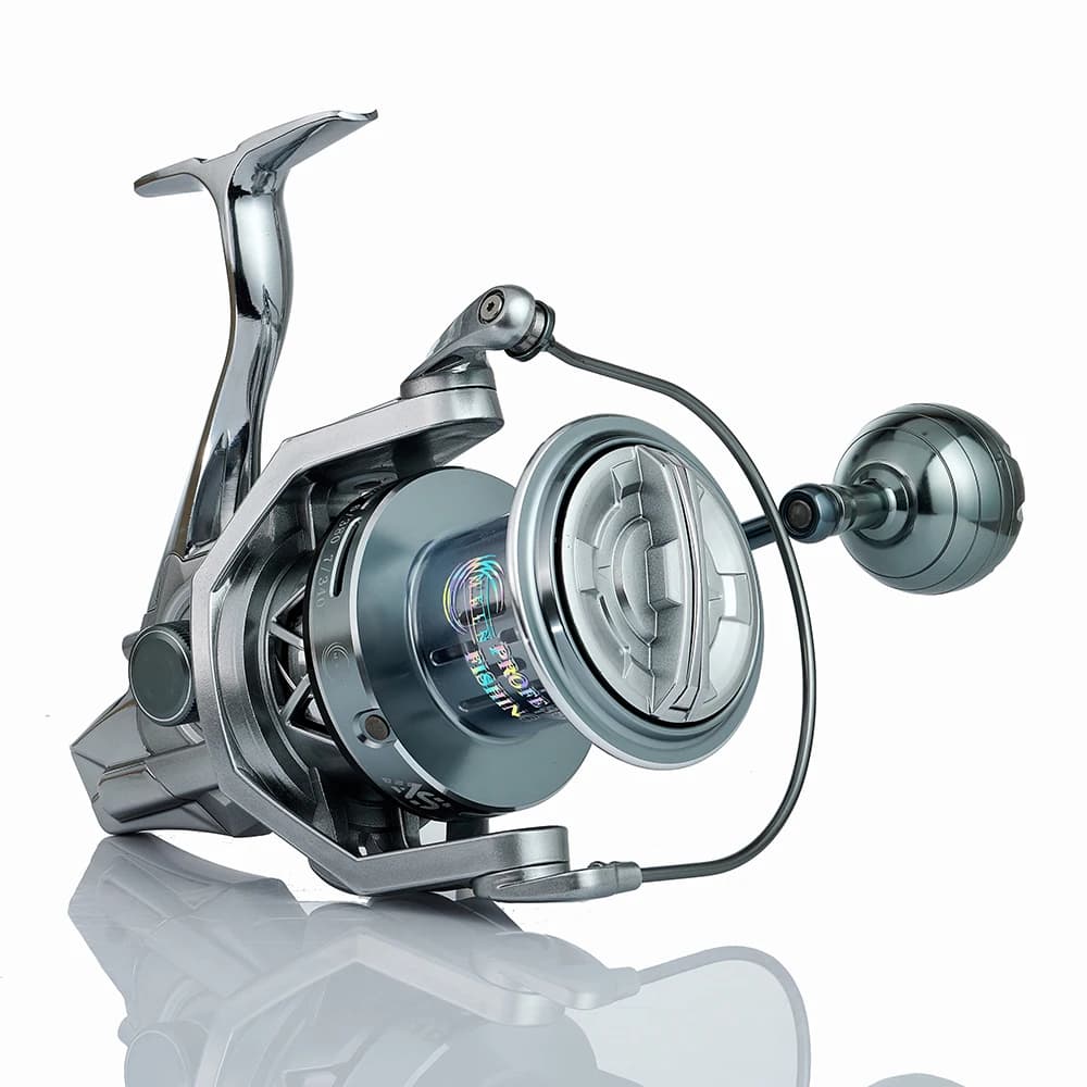 Moulinet de pêche surfcasting mer robuste MBLN 35kg drague métal résistant corrosion