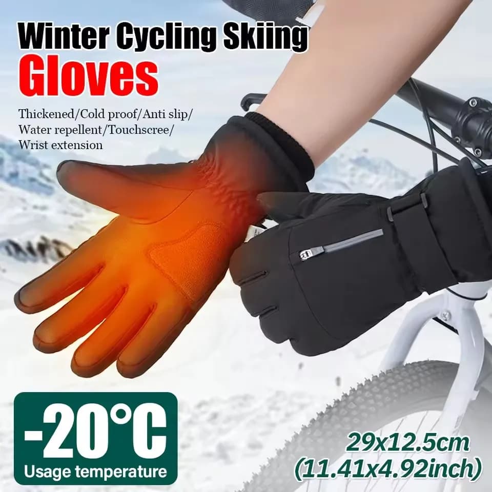 Gants GTUBIKE hiver chauds cyclisme ski résistance froid waterproof écran tactile équipement camping