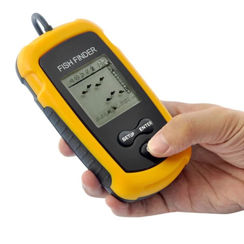 Alarme sonar portable 100M pour pêche en mer et lac - Détecteur de poissons avec transducteur et échosondeur